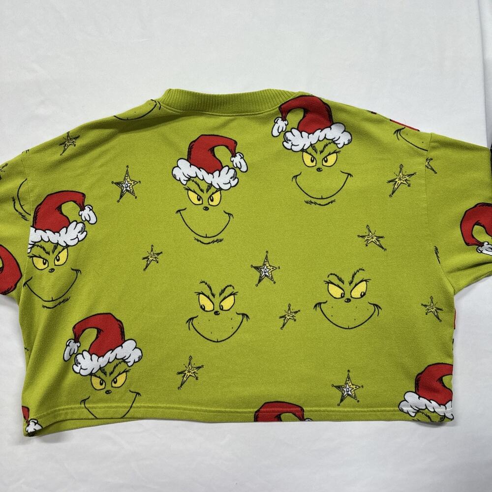 American Eagle Women's Cropped Grinch Lounge Pajama Top Green, Size L - Picture 5 of 5